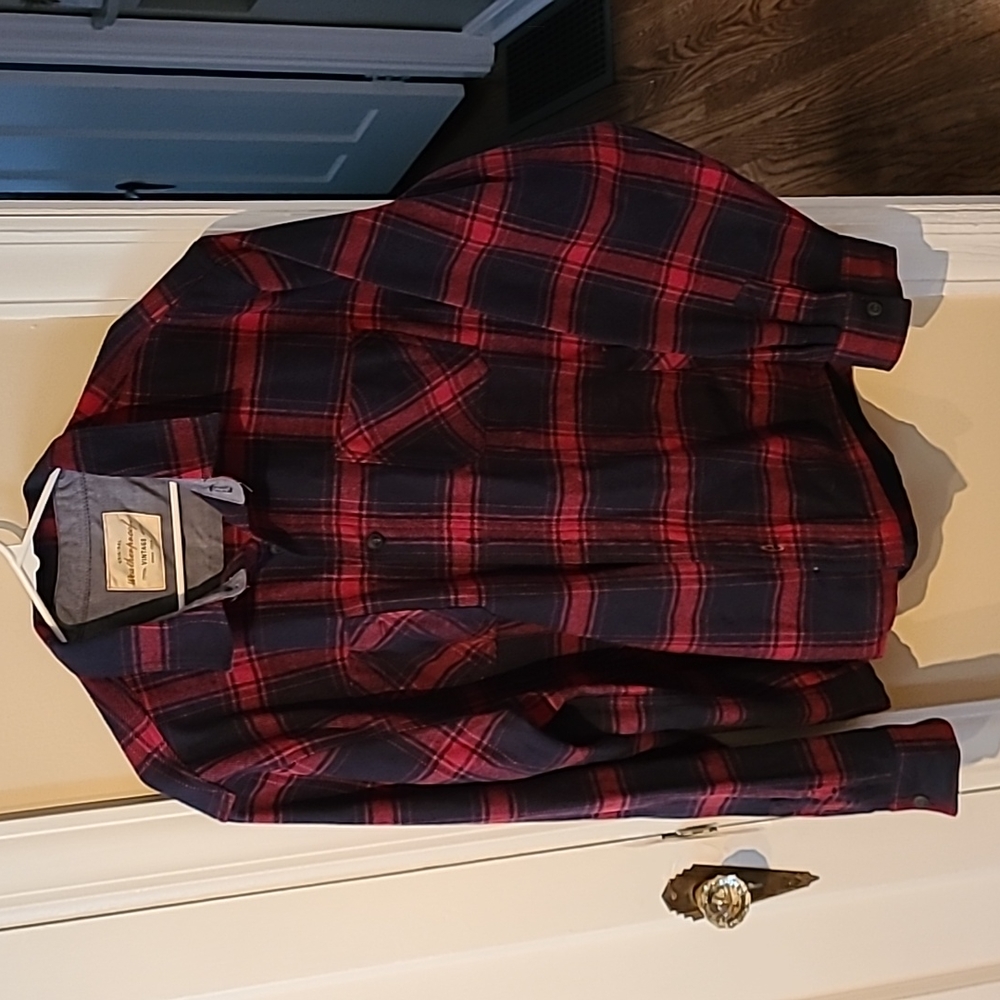 Men's Weatherproof Vintage Unlined Plaid Shirt Jacket